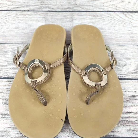 Vionic Womens Bronze 340 Karina Orthaheel Slip On Thong Sandal Size US 10 - Picture 2 of 8